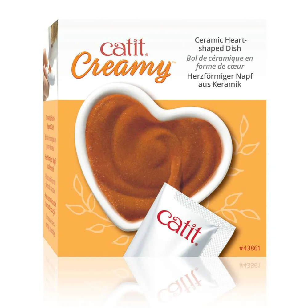 Catit Creamy Plato Corazón