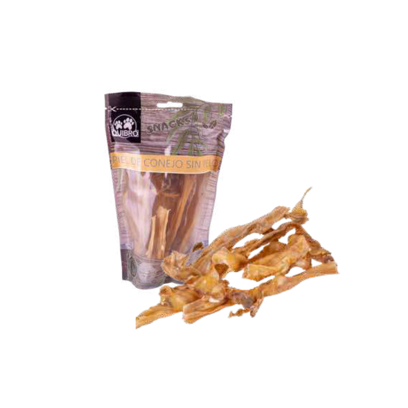 Snack deshidratado Piel de conejo sin pelo 100gr