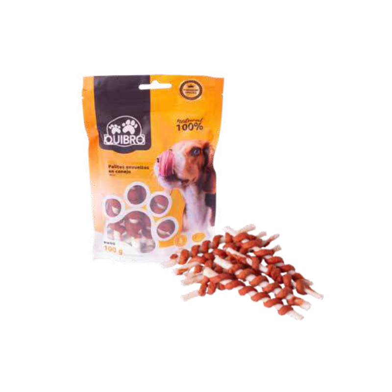 Snack semihumedo Palitos envueltos en conejo 100gr