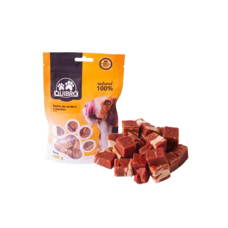 Snack semihumedo dado de cordero y bacalao 530gr